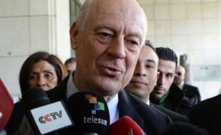 L'émissaire de l'ONU pour la Syrie, Staffan de Mistura, le 16 février 2016 à Damas