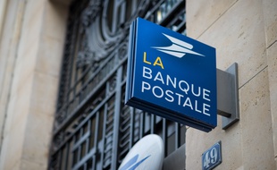 Le logo de La Banque postale, à Paris le 30 octobre 2018.