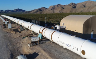 Le centre de test de la société Hyperloop One, dans le Nevada.