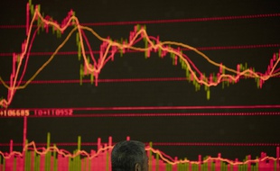 Un monitor de marché financier. (Illustration)