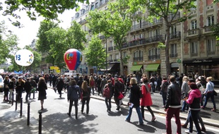Paris, le 19 mai 2015, certains enseignants sont descendus dans la rue pour dire leur opposition à la réforme du collège portée par Najat Vallaud-Belkacem.