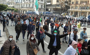 Manifestation à Alger le 26 février 2021.