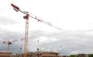 Une grue sur un chantier. Illustration
