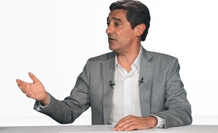 Serge Papin, PDG du groupement Système U dans le studio de «20Minutes» le 03 mai 2012.