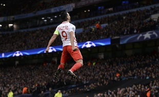 Radamel Falcao, lors de Manchester City - Monaco, mardi 21 février.