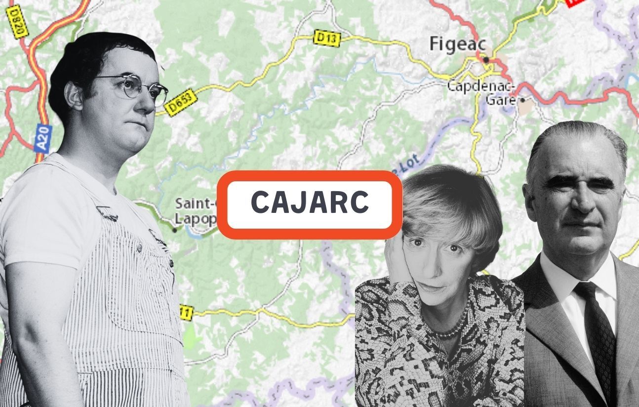 Cajarc as'est fait connaître par Coluche, mais aussi grâce à deux autres personnages célèbres, Françoise Sagan et Georges Pompidou.