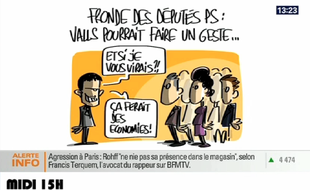 caricature de Manuel valls