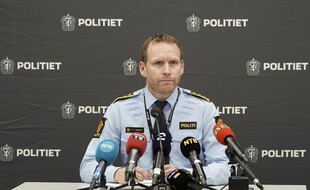 Conférence de presse de la police norvégienne ce samedi 16 octobre 2021.