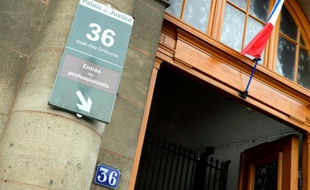 L'entrée du siège de la police judiciaire, 36 quai des Orfèvres, le 6 août 2014 à Paris