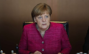 Angela Merkel lors d'une réunion hebdomadaire à la Chancellerie, le 15 mai 2018.