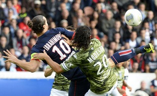 L'attaquant du PSG Zlatan Ibrahimovic le 19 octobre 2013 contre Bastia au Parc des Princes.